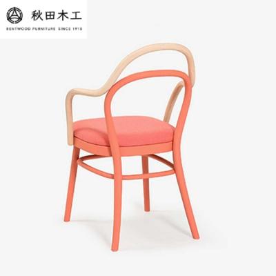ふるさと納税 湯沢市 【秋田木工】ダイニングチェア「magekko」　オレンジ塗装(珊瑚朱)　[F7405-1] |  | 01