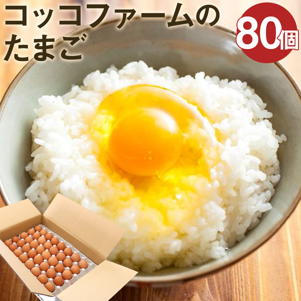 【ふるさと納税】コッコファームのたまご 80個入 卵 鶏卵 玉子 家庭用 熊本県産 九州産 冷蔵 送料無料《90日以内に出荷予定(土日祝除く)》