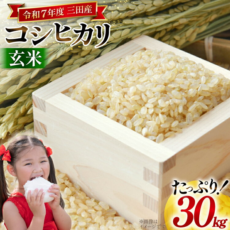 【ふるさと納税】 米 令和7年度産 コシヒカリ 玄米 30kg 兵庫県三田市産 [パスカルさんだ 兵庫県 三田市 3d28bae660041] こめ コメ お米 新米 ごはん おにぎりレビューキャンペーン