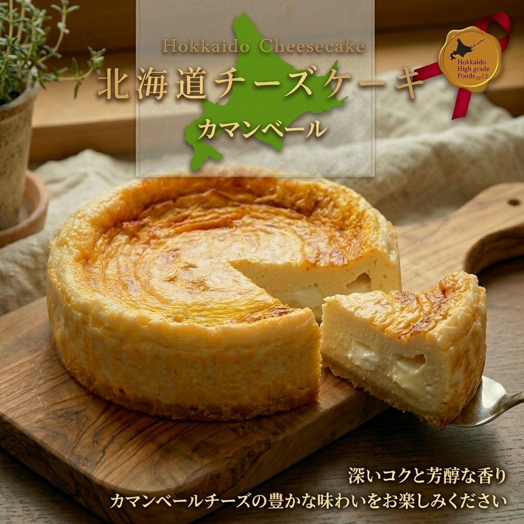 北海道カマンベールチーズケーキ 1個 冷凍 北のハイグレード食品選定 はやきた夢民舎