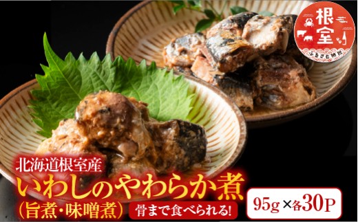 B-09009 【北海道根室産】骨まで食べられる！いわしのやわらか煮セット