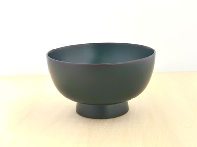 川連漆器　銀溜　まんぷく椀【(株)佐藤商事】[B5505]