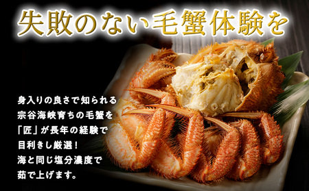 【ボイル済み急速冷凍】身がぎっしりと詰まった毛ガニ2尾セット(400g～500g×2尾)【配送不可地域：離島】【1136533】