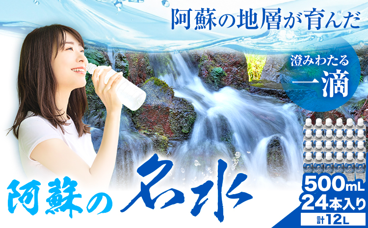 阿蘇の名水 500mL×24本 計12L 九州ネクスト株式会社《30日以内に出荷予定(土日祝除く)》 熊本県 南阿蘇村 白川水源 水 ペットボトル ミネラルウォーター 飲料水 備蓄水 湧水---sms