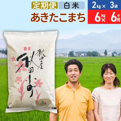 ふるさと納税 美郷町 《定期便6ヶ月》令和7年産 あきたこまち特別栽培米6kg×6回【白米】|01_tfs-110606