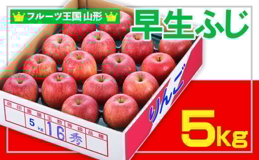 ☆フルーツ王国山形☆ りんご (早生ふじ) 秀品 5kg FY25-055