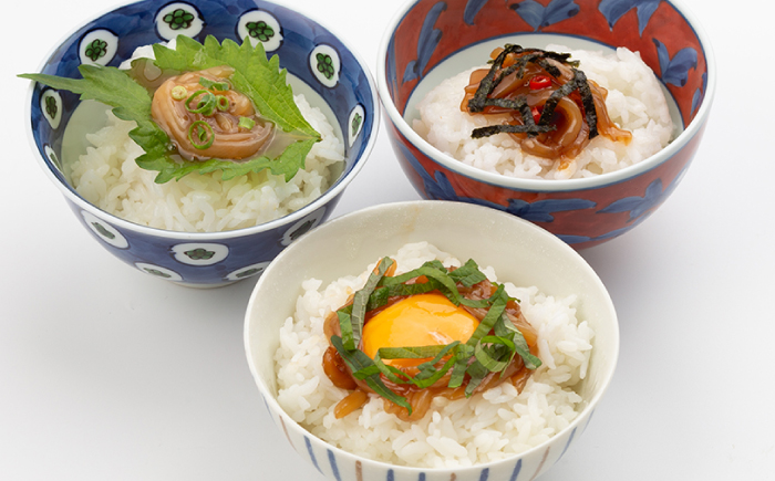【何が届くかお楽しみ！】イカの醤油漬け2種＆あぶらみそ1種 ランダムで３瓶お届け！平戸市/康貴丸水産 [KAB308]