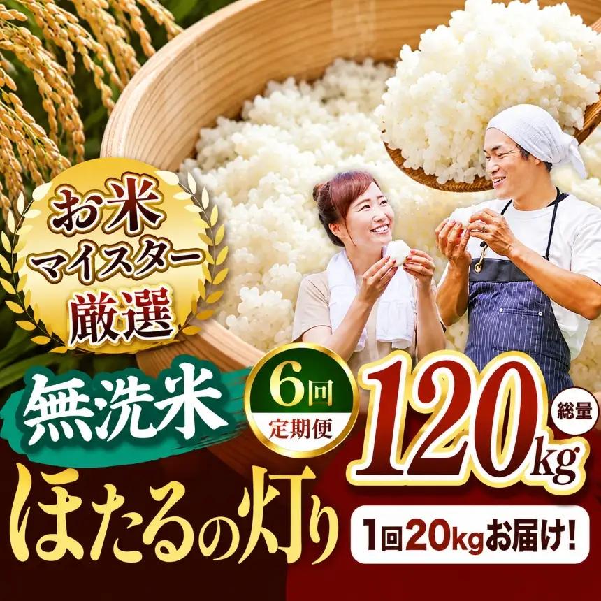 【定期便6回】熊本県産 無洗米 ほたるの灯り 20kg