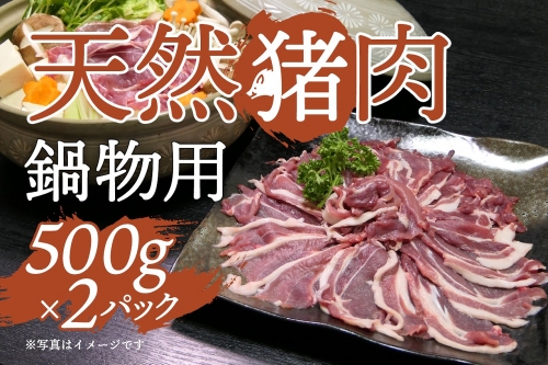 天然イノシシ肉（スライス・冷凍）約500g×2パック