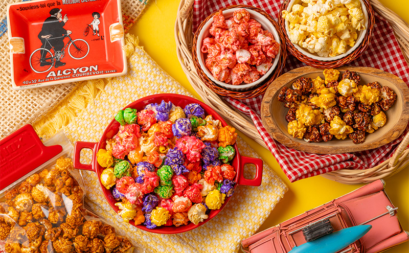 【2個セット】とにかく濃い！二度漬け！キャラメルポップコーン！×1＆甘塩カラフルケトルコーン！×1 ポップコーン カラフル キャラメル スイーツ かわいい プレゼント 大田区 東京都