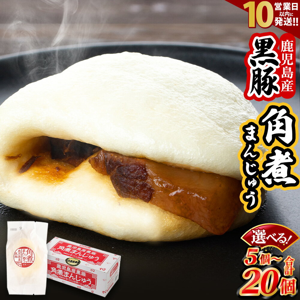 【ふるさと納税】【10営業日以内発送】 黒豚角煮まんじゅう 5個 10個 15個 20個 角煮まん 黒豚 鹿児島 豚肉 ふるさと 納税 お歳暮 ギフト プレゼント お中元 期間限定 増量 薩摩川内市 川内市 川内 田原ハム 送料無料