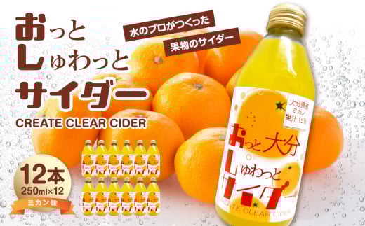 Create Clear Cider ミカン みかん ジュース 果汁 飲み物 飲料 サイダー 炭酸 オレンジジュース ピュアウォーター ミネラルウォーター I06005