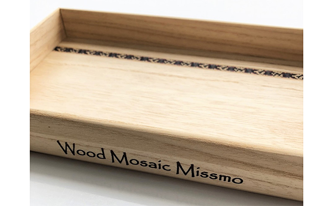 モザイク入り木製トレイ(桐)