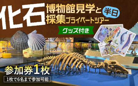 瑞浪市化石博物館 見学と化石採集プライベートツアー（半日）＆ グッズセット 瑞浪市[AZCJ005]