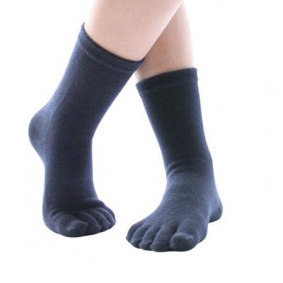 ふるさと納税 海陽町 【婦人サイズ22〜24cm/クルー丈/ブラック】五本指消臭ソックス4足セット