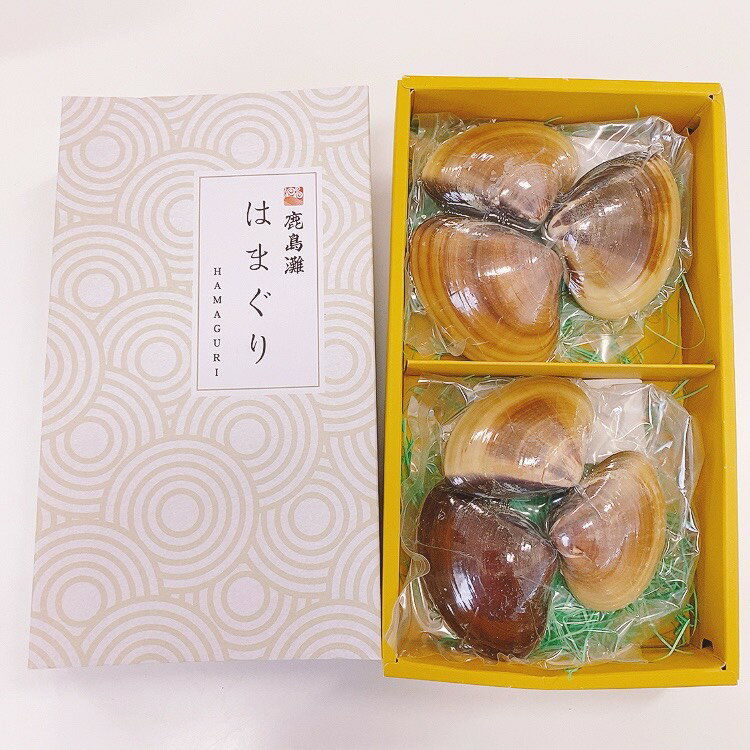 【ふるさと納税】鹿島灘大玉蒸しはまぐり6個入り　ギフト用【蒸し　蛤　はまぐり　ハマグリ　大玉　海産物　産地直送　送料無料　お取り寄せ　お取り寄せグルメ　グルメ　酒のつまみ　おつまみ　ご飯のお供】（KK-7）