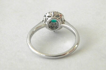 【ふるなび限定】【一点もの】Pt900　コロンビア産エメラルド（0.20ct）ダイヤモンドリング　K59　K06122-H　FN-Limited-SP