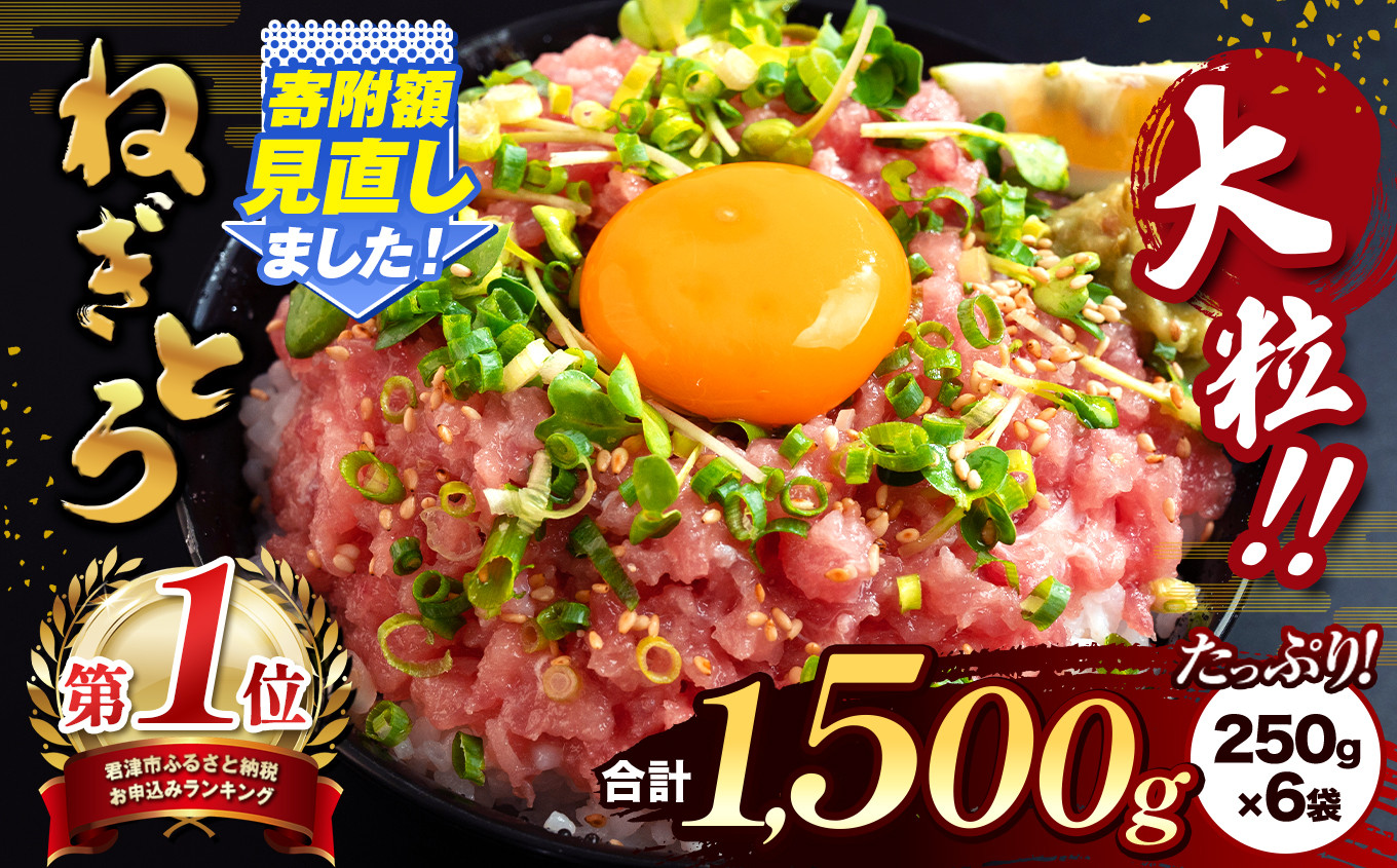 
【配送日時指定可】清幸丸水産 大人気！ねぎとろ（250g×6袋）合計1500g | ネギトロ とろ 鮪 海鮮 魚介 魚 人気 小分け 人気 定番 ご飯 オススメ 千葉県 君津市 きみつ
