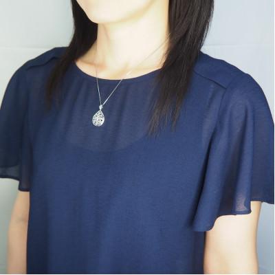 ふるさと納税 山梨県 PT900/PT850 0.02ctしずく型ダイヤモンドペンダント　HH018647 |  | 03