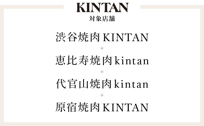 〈ドリンク1杯付き〉渋谷区ふるさと納税限定 KINTANリッチコースペアチケット　(ランチ・ディナー共通)