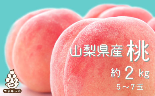 ＜2027年(来年)発送　先行受付＞山梨旬の桃 約2kg(5～7玉)【1017345】