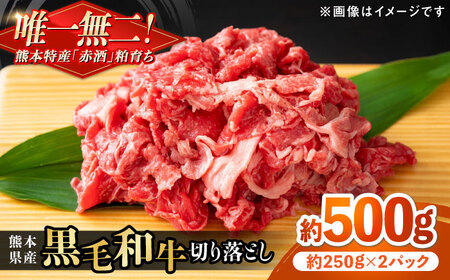 熊本県産 『原田畜産』 黒毛和牛 切り落とし 計約500g（約250g×2パック）牛肉切り落とし [AYCN126]