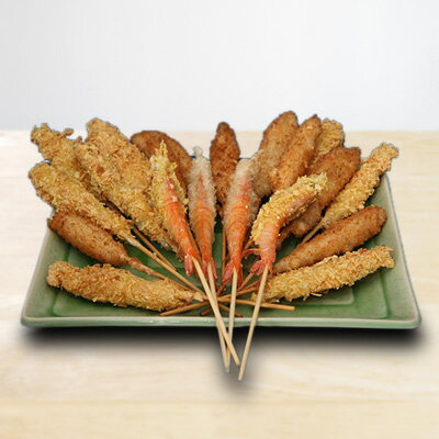 【ふるさと納税】瀬戸内海産 海の幸 串揚げ 生パン粉 湯葉衣 魚介類 魚貝類 加工食品 ナシフグ 太刀魚 ハゼ 芝エビ あなご 惣菜 揚げ物 　お届け：入金確認後、随時発送いたします。※年末年始配送不可。12/26-1/15指定不可。