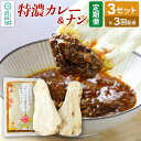 【ふるさと納税】《定期便3回》みのや 特濃カレー＆ナン 3セット