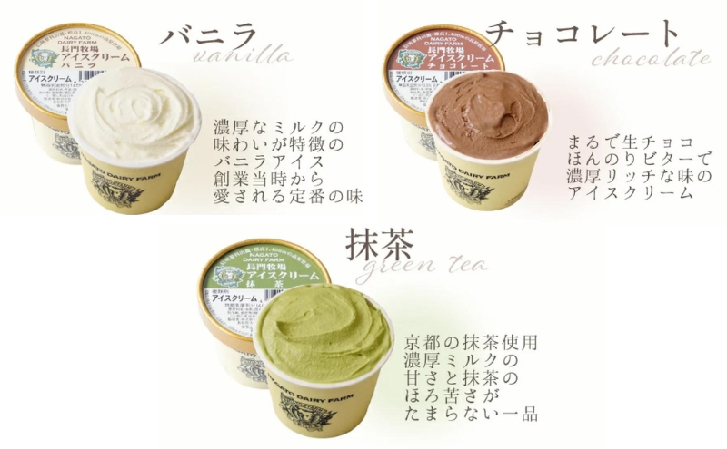 【定期便】12ヵ月連続でお届け！長門牧場アイスクリーム 15個セット バニラ チョコレート アイス ギフト スイーツ デザート 人気 おすすめ 高評価 お土産 ご当地 ひんやりスイーツ 