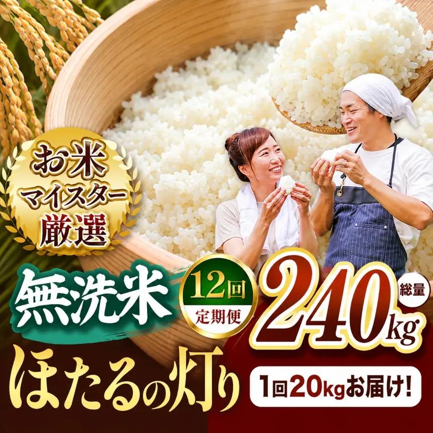【定期便12回】R7年産 熊本県産 無洗米 ほたるの灯り 20kg