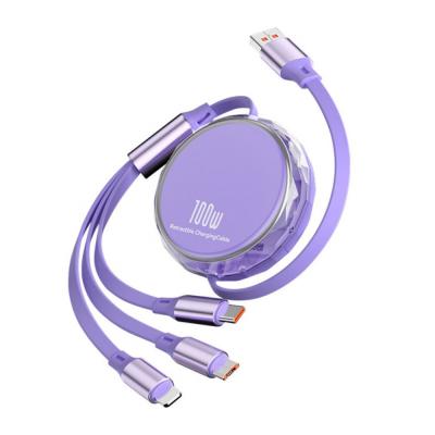 ふるさと納税 名古屋市 【パープル】★同色2個セット★【2026年新モデル&amp;PD 100W】 3in1 充電ケーブル