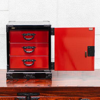 ふるさと納税 利府町 仙台箪笥 舟箪笥 前朱色漆・側黒呂漆塗り |  | 02