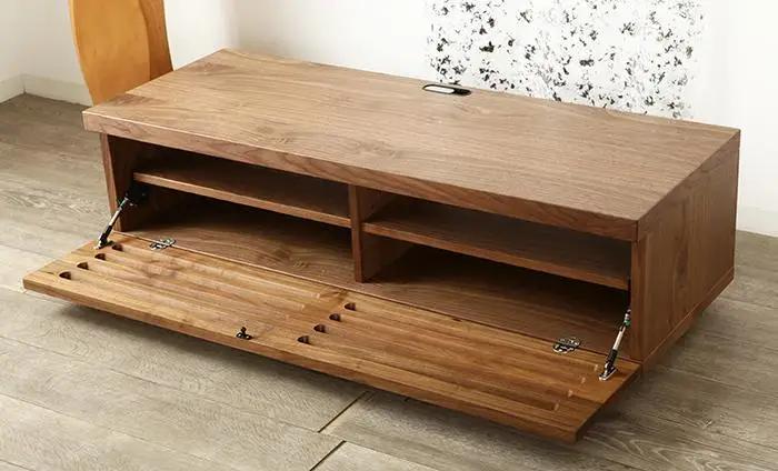 大川家具 ノート120TVボード1枚扉 ウォールナット 台輪