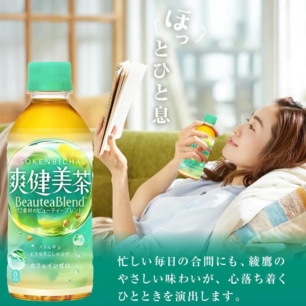 爽健美茶 300mlPET×24本　【11100-0540】カフェインゼロ 香ばしい おいしい ブレンド茶 お茶 ハトムギ 玄米 大麦 ドクダミ植物素材 飲料 飲みきり 水分補給 備蓄 防災 人気 お