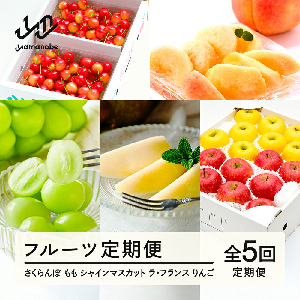 【ふるさと納税】】【先行予約】【秋始まり】フルーツ定期便 全5回 令和7年産 令和8年産 ラフランス ラ・フランス りんご サンふじ シナノゴールド さくらんぼ 佐藤錦 白桃 ぶどう シャインマスカット 果物 送料無料 ns-ft5xx-a ※沖縄及び離島への配送不可