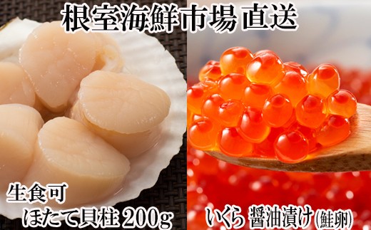 
                  A-11210 刺身用ほたて貝柱200g・いくら醤油漬け(鮭卵)70g×1P
                
