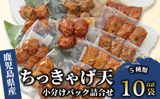 ちっきゃげ天の小分けパック詰合せ10袋セット(ちっきゃげ天/IB093-001)  さつまあげ 練り物 すり身 つまみ 詰合せ 惣菜 天ぷら 鹿児島