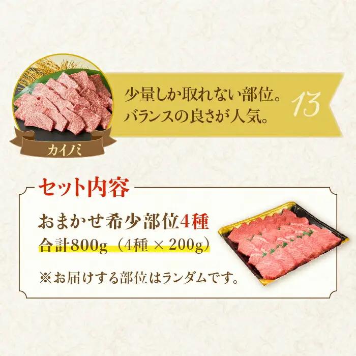 佐賀牛 希少部位 おまかせ4種 バラエティセット800g（4種×200g）ブランド牛 焼肉 セット [FAY041]