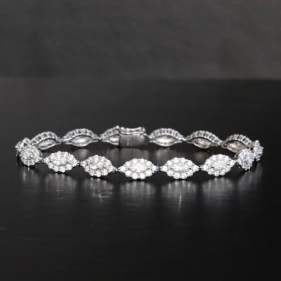 ふるさと納税 山梨市 プラチナ ダイヤモンドブレスレット【D5.20ct・17.5cm】マーキス |  | 03