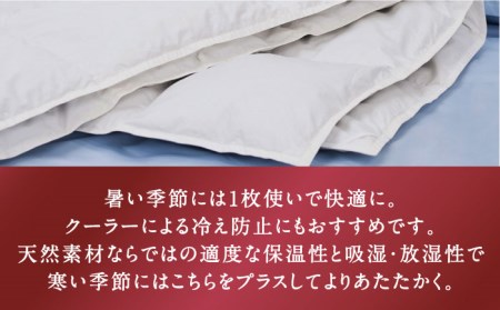 【プレミアムゴールド】羽毛肌掛け布団（ダウンケット） クイーン マザーグースダウン95% [JDH077]