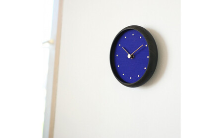 はなもっこ 掛時計 群青　ブラック