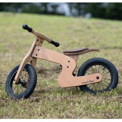 ふるさと納税 船橋市 まるで家具のような木製バランスバイク　　〜ハイダーバイク・和柄文様無しモデル・シート色ボルドー〜