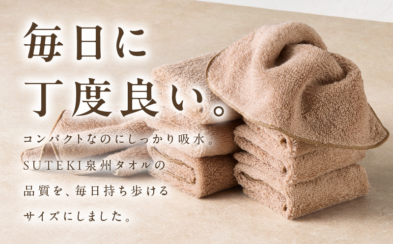 SUTEKI ハンカチ 8枚（ブラウン）【日本製 はんかち 雑貨 ギフト 小物 ビジネス 無地 ハンドタオル 大阪 泉佐野 大阪府 泉佐野市】