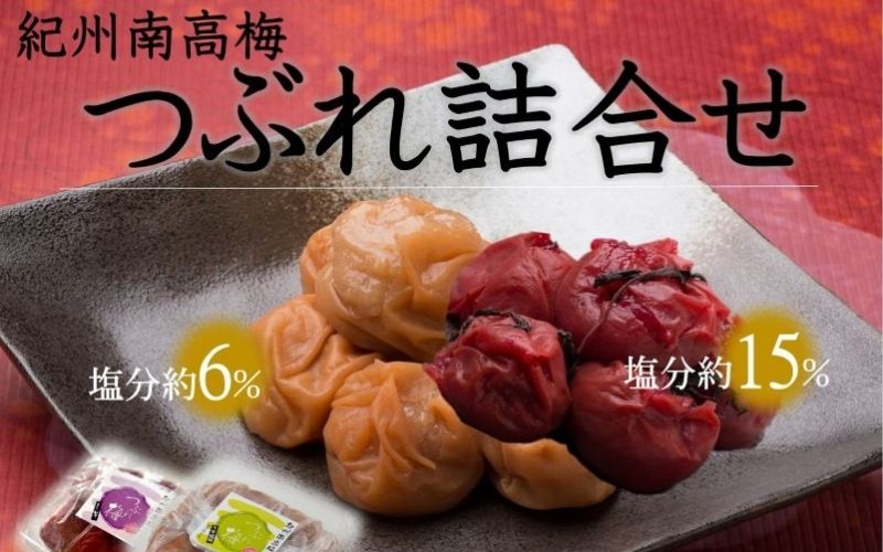 ご家庭用 大容量 紀州南高梅 つぶれ梅 うす塩としそ漬の詰合せ ［YM17m］ 【yamada007A】