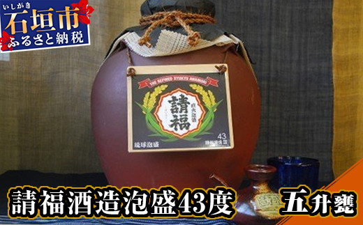 
AK-18 請福酒造泡盛43度　五升甕
