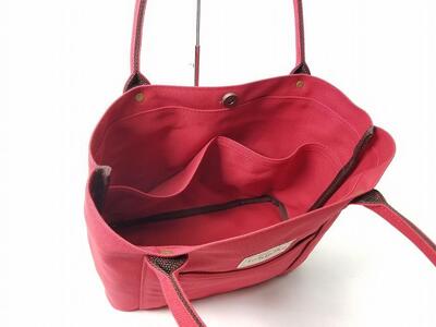 【いちひこ帆布】 ミニトート/赤