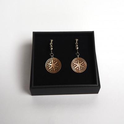 ふるさと納税 大和高田市 茶蝶貝「ベツレヘムパール風」イヤリング |  | 03