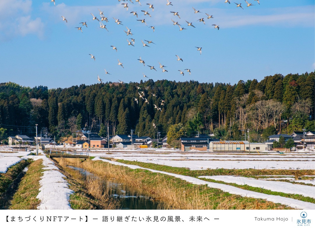 
【まちづくりNFTアート】 ー 語り継ぎたい氷見の風景、未来へ ー｜氷見の里山｜コレクションNo.008 富山県 氷見市 NFTアート 写真 風景
