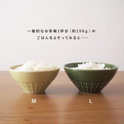ふるさと納税 瑞浪市 【美濃焼】miyama.のごはん茶碗M・Lペア　箸置き付　グリーン |  | 02