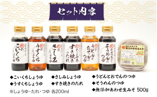 マルモ醤油店 しょうゆ・タレ・みそ 詰め合わせギフトセット 醤油 タレ 味噌 調味料 ギフト 詰合せ 合わせ味噌 つゆ すき焼き そうめん うどん おでん 濃口 薄口 刺身 九州 福岡 八女